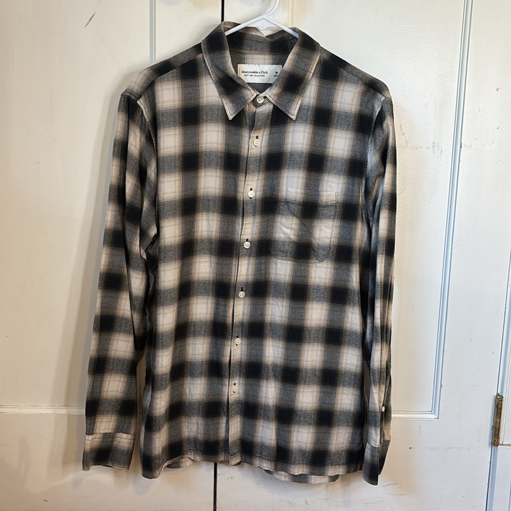 Abercrombie & Fitch Black and Gray Flannel